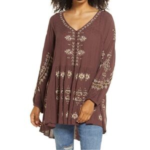 Free People Arianna Tunic in Bark